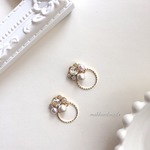 オトナのキラキラビジューピアス