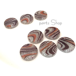 【樹脂製】ラメ入りパーツ　デザインデコパーツ  丸型