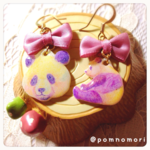パンダさんピアス＆イヤリング