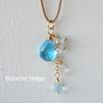 スイスブルートパーズのシルクプチネックレス　larme