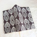 【限定1枚】北欧ファブリック・ハートのブックカバー(文庫本size)シルバー