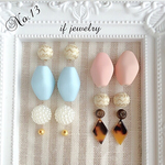 No.13春夏アクリル&ウッドビーズetc16点セット
