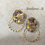 ドライフラワーリングピアス