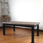 Vintage iron×wood table~industrial taste~ W900×D500×H370 