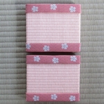 ミニ畳　桃色　桜白【オーダー品】