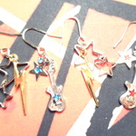ロックフェス　ピアス（red or blue)