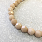 ヴィンテージ アクリル多面カットビーズ Lベージュ 12mm 8こ