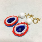 umezoo様専用ページとなります。♡ビーズ刺繍ピアス（トリコロール）