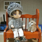 オビツろいど　メンズ3点セット　ニット&白パンツ