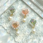 かすみ草♡パールゼリーピアス