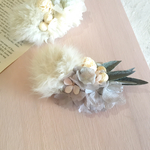 【オーダー専用】ファーとあじさいのブローチ