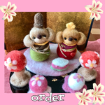 【marukome1021様order】レッドトイプードルのお雛様セット