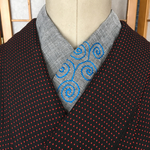 刺繍の半襟 グルグル柄