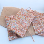 ★★【SALE】LIBERTY　Jenny's Ribbons ジェニーズ・リボンズ　アプリコット　ブックカバー　 ◆文庫本サイズ