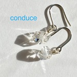 Herkimer diamond. 天然石ハーキマーダイヤモンドピアス