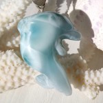 ◇ｙ様ご予約品◇海色のイルカ-透明感のあるとても可愛いイルカのラリマーペンダント-（silver925）
