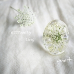 white lace flower リング