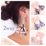 2way.ドットタッセルのイヤリングorピアス