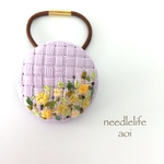 dandelion 刺繍ヘアゴム