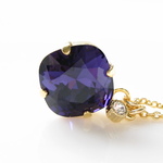 [andy]国内入手困難カラー！Swarovski Purple Velvet Necklase