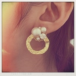Hammered Ring ピアス