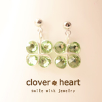 silverフィルドSWAROVSKI四つ葉のクローバー🍀 ピアス