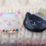★プラバンブローチ★おしゃれなねこさん