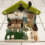 春のお庭はねこだらけ