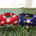 ピンクのお花の猫ちゃん首輪