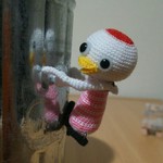 ★☆ご依頼品★☆  ぺったりさん・あみぐるみ【鶴(つる)】