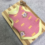 王様ライオン＆ボーダー♡裏起毛タンクトップ　ピンク