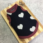 大きなハート柄♡ニットタンクトップ　ネイビー