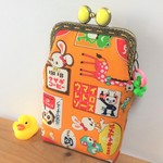 レトロ動物かわいい看板*がま口ポーチL