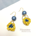ふりふりふらわーピアス♡イエロー