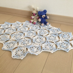 送込＊ブルーグラデーションドイリー