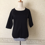 シンプルカットソー ブラック