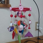 ひな祭りの輪下げ飾り