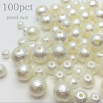 100個 穴ありコットンパール風 mix