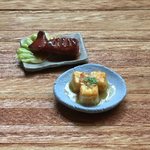 『熱燗でしっぽりと♪②』●いか焼き・揚げ出し豆腐●ミニチュアフード ２個セット