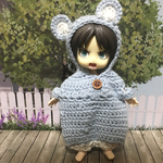 オビツ11用　くま　きぐるみ