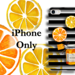 【期間限定 送料無料】透明版　オレンジレモンハニーの爽やかストライプ　iPhoneのみ 