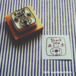 ウサギさんThankyou☆消しゴムはんこ