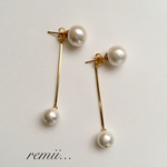 2way✴︎コットンパールとスティック✴︎ピアス