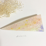   水彩さんかくバレッタ    春の舞