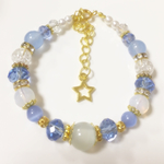 大人可愛いプリンセス系ブルー♡キラキラブレスレット