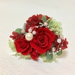 再販 赤いバラ🌹とパールのアレンジ