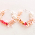  *fuwafuwa* フープピアス pink