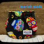ぱっくんポーチ＊スカル ＊USAコットン