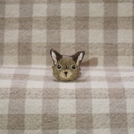 デグーの刺繍ピンキーリング