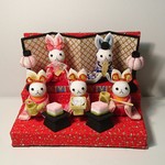 「Ｉto様リクエスト作品」ちりめん細工「ひなまつり ５人♥ 」ミニ置物 【送料無料】